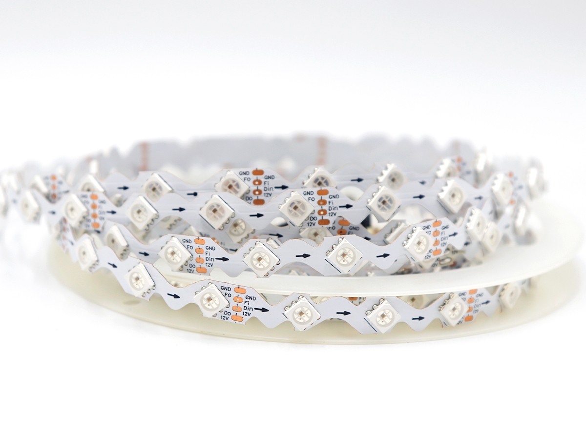 內(nèi)置SK6813 5050RGB 20段60燈S型 12V 單點單控斷點續(xù)傳