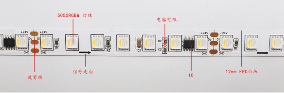 UCS2904 5050RGBW 10段60燈 24V (圖3)